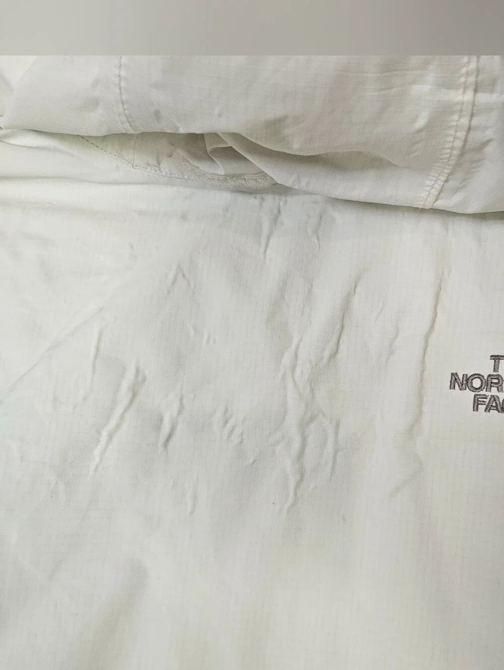The North Face White Hooded Rain Jacket